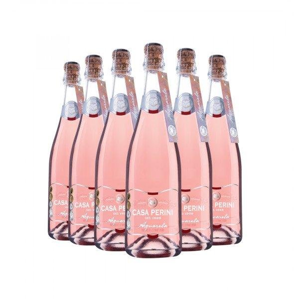 Pack 6 Espumantes Casa Perini Moscatel Aquarela 750ml